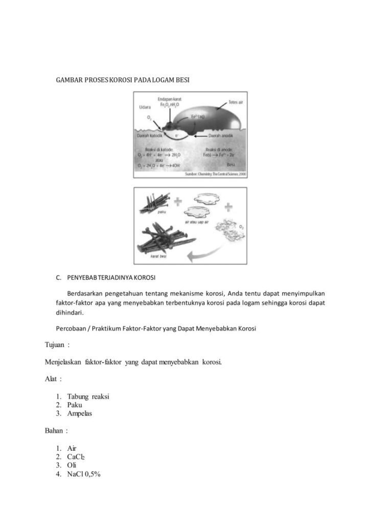 Proses Perkaratan Besi Merupakan Reaksi Antara Logam 3806
